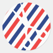 Sticker Rond Ciseaux en barbier (Devant)
