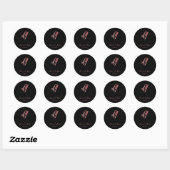 Sticker Rond Ciseaux en or rose et peigne noir (Feuille)