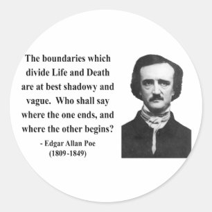 Sticker Rond Citation 10b d'Edgar Allen Poe
