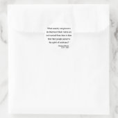 Sticker Rond Citation 16a de Thomas Jefferson (Sac)