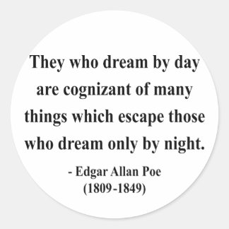 Sticker Rond Citation 3a d'Edgar Allen Poe