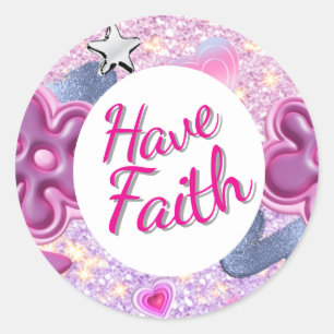 Sticker Rond citation avoir foi