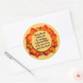 Sticker Rond Citation Bible Thanksgiving Autumn Leaf (Enveloppe)