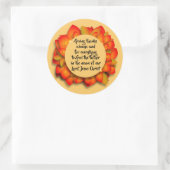 Sticker Rond Citation Bible Thanksgiving Autumn Leaf (Sac)