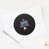 Sticker Rond Citation Cadeaux De Filles De Hockey Sur Glace (Enveloppe)