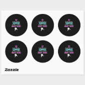 Sticker Rond Citation Cadeaux De Filles De Hockey Sur Glace (Feuille)