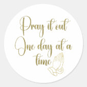Sticker Rond Citation d'affirmation de la prière (Devant)