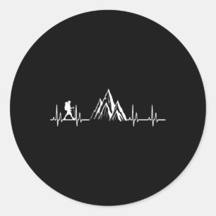 Sticker Rond Citation d'amant de la nature rythme cardiaque de