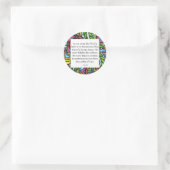 Sticker Rond Citation d'animal de Gandhi (Sac)