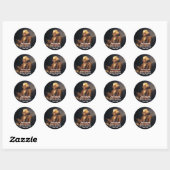 Sticker Rond Citation de Benjamin Franklin (Feuille)