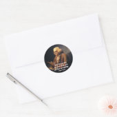 Sticker Rond Citation de Benjamin Franklin (Enveloppe)