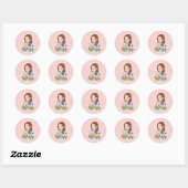 Sticker Rond citation de café (Feuille)