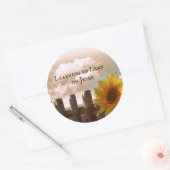 Sticker Rond Citation de Christian : Apprendre à se pencher sur (Enveloppe)