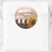 Sticker Rond Citation de Christian : Apprendre à se pencher sur (Sac)