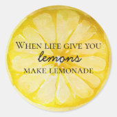 Sticker Rond Citation de citron (Devant)