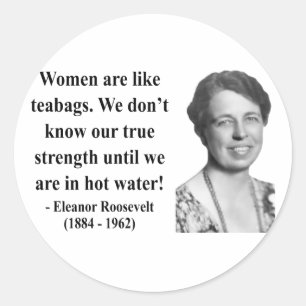 Sticker Rond Citation de Eleanor Roosevelt 6b