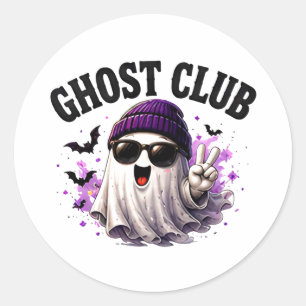Sticker Rond 🎃 Citation de fantôme mignon Halloween 👻