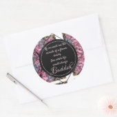 Sticker Rond Citation de fleurs Budda Branches (Enveloppe)