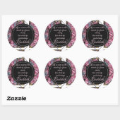 Sticker Rond Citation de fleurs Budda Branches (Feuille)