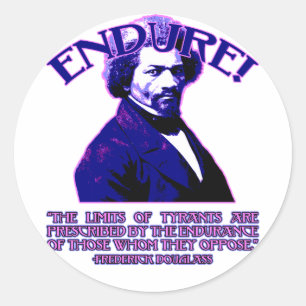 Sticker Rond Citation de Frederick Douglass : Les limites des