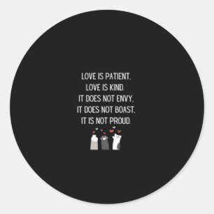 Sticker Rond Citation de la Saint-Valentin Amour L'Amour est Pa