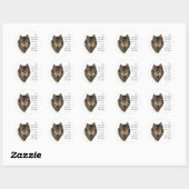 Sticker Rond Citation de loup et de pack - Collection d'animaux (Feuille)