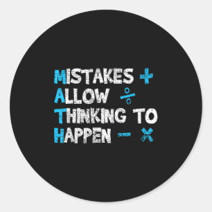 Sticker Rond Citation De Mathématiques Motivationnelles Pour To