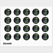 Sticker Rond Citation de mème de pêche  (Feuille)