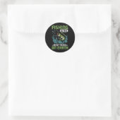 Sticker Rond Citation de mème de pêche  (Sac)