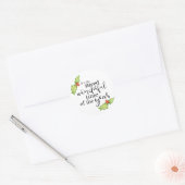 Sticker Rond Citation de Noël Plus Merveilleux temps (Enveloppe)