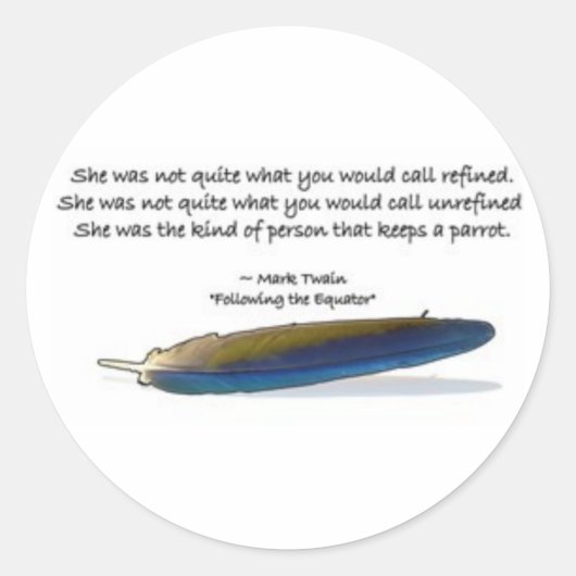 Sticker Rond Citation de perroquet (Devant)