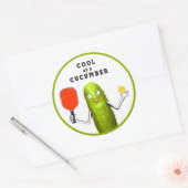 Sticker Rond Citation de pickleball (Enveloppe)