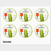 Sticker Rond Citation de pickleball (Feuille)