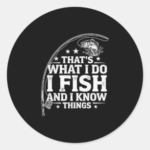 Sticker Rond Citation de poisson drôle c'est ce que les poisson