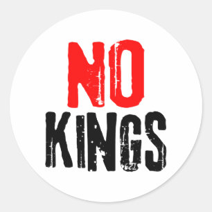 Sticker Rond Citation de protestation anti Trump No Kings USA
