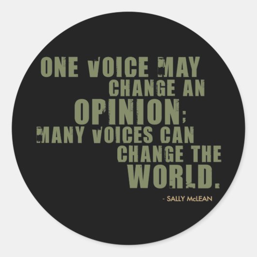 Sticker Rond Citation de Sally McLean (Devant)