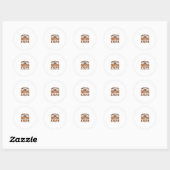 Sticker Rond Citation de sorcière d'Halloween Design vectoriel (Feuille)