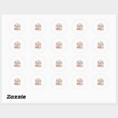 Sticker Rond Citation de sort de sorcière drôle Conception vect (Feuille)