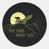 Sticker Rond Citation de VTT motivationnelle - Cyclisme drôle (Devant)