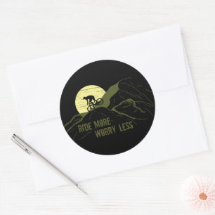 Sticker Rond Citation de VTT motivationnelle - Cyclisme drôle