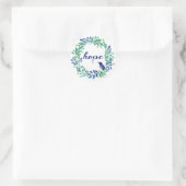 Sticker Rond Citation De Wreath, Bird Et Hope (Sac)
