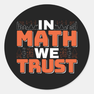 Sticker Rond Citation d'enseignant en mathématiques - En mathém