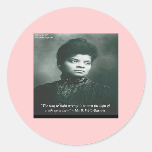 Sticker Rond Citation d'Ida B Wells & Vérité (Devant)