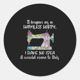 Sticker Rond Citation Dire Citation À Coudre Citation Hobby Gra