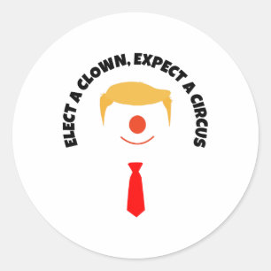 Sticker Rond Citation drôle anti Trump Pas mon président Démocr