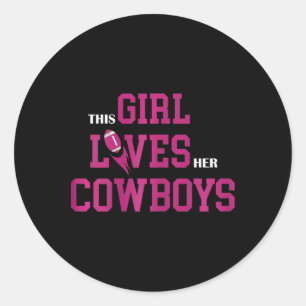 Sticker Rond Citation Drôle De Football Cette Fille Aime Ses Co