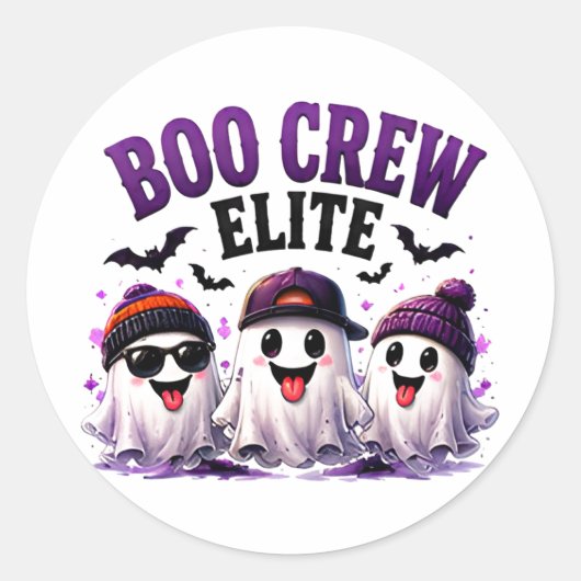 Sticker Rond 🎃 Citation drôle de l'escouade de fantômes Hallow (Devant)