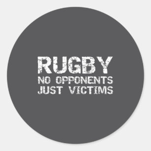 Sticker Rond Citation drôle de rugby pour hommes Rugby pas d'ad