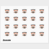Sticker Rond 🤍 Citation drôle de squelette d'Halloween 💀 (Feuille)