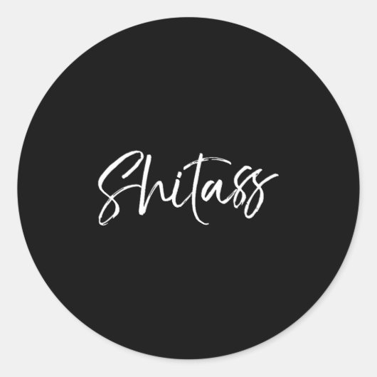 Sticker Rond Citation drôle pour femme cadeau farce drôle débar (Devant)